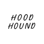 Black text 'HOOD HOUND' on a white background